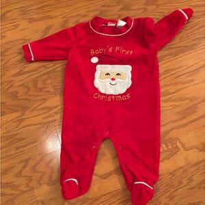 Baby's First Christmas Red One Piece sleeper size 3-6M